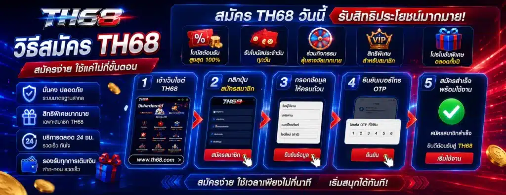 วิธีสมัคร TH68